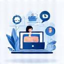 Icon representing online learning flexibility.